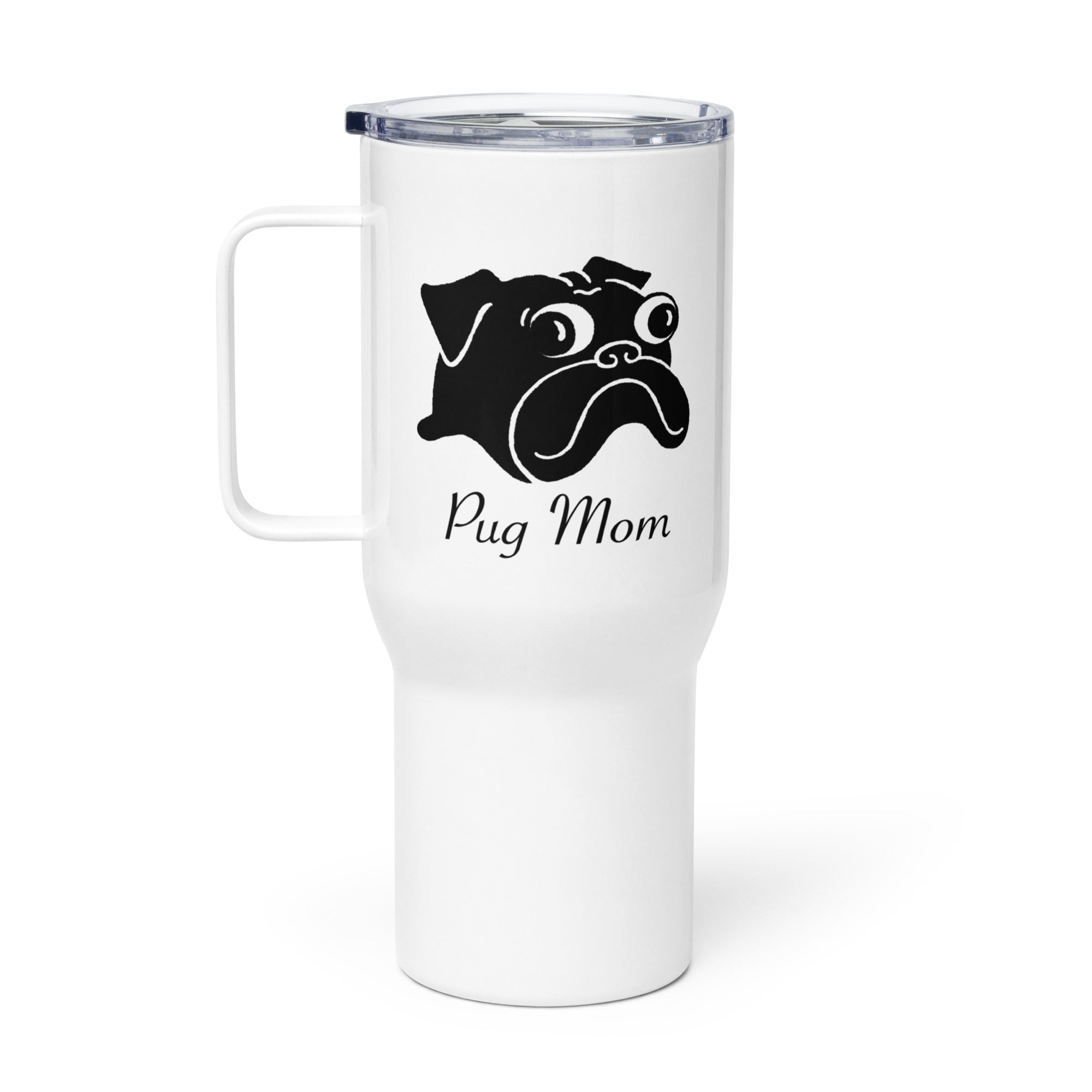 Pug Mom Travel Mug | Black Pug