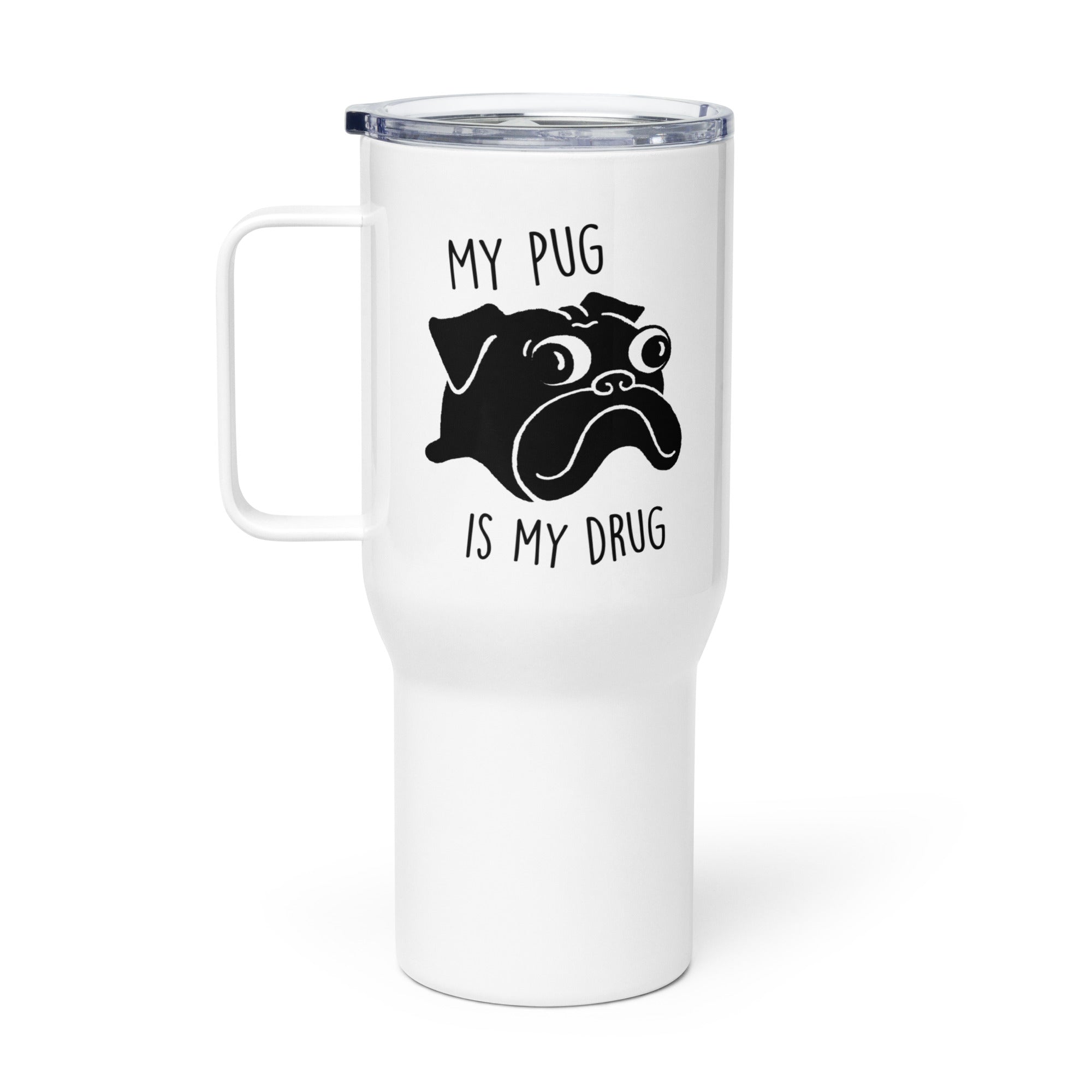 My Pug is My Drug Travel Mug | Black Pug