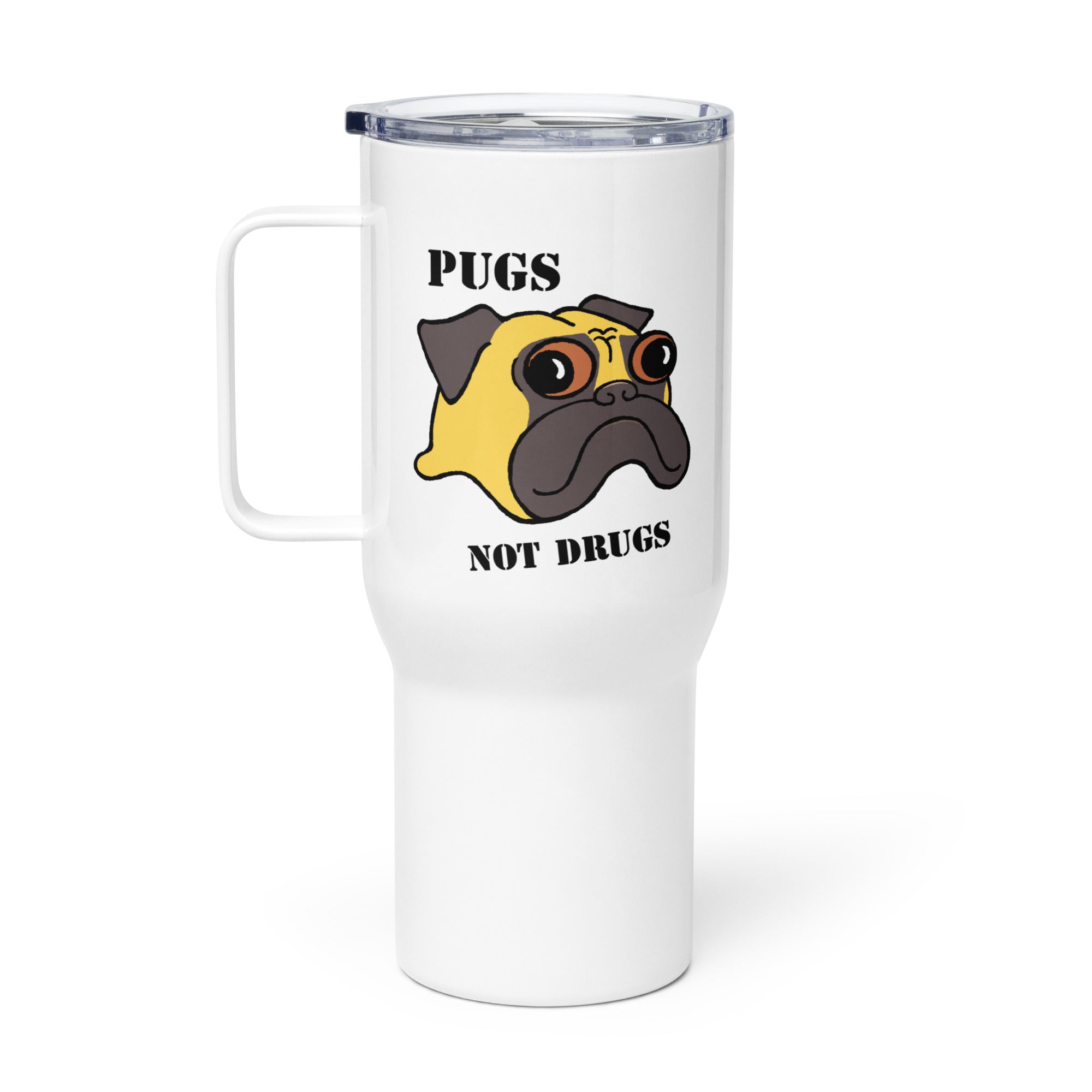 Pug Not Drugs Travel Mug | Fawn Pug