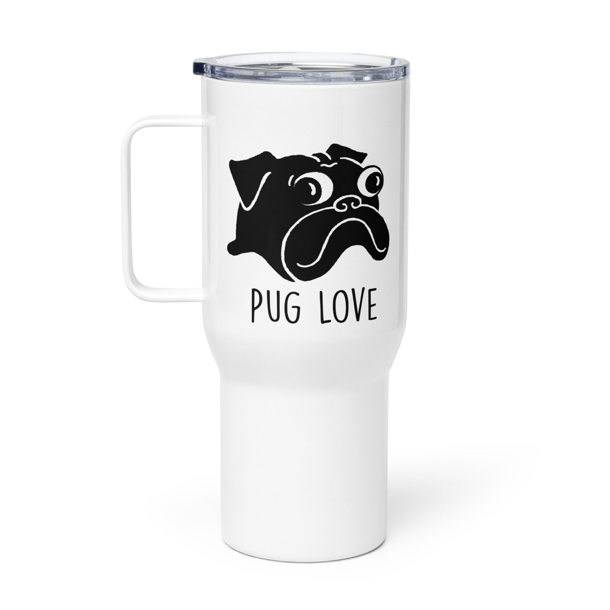 Pug Love Travel Mug | Black Pug