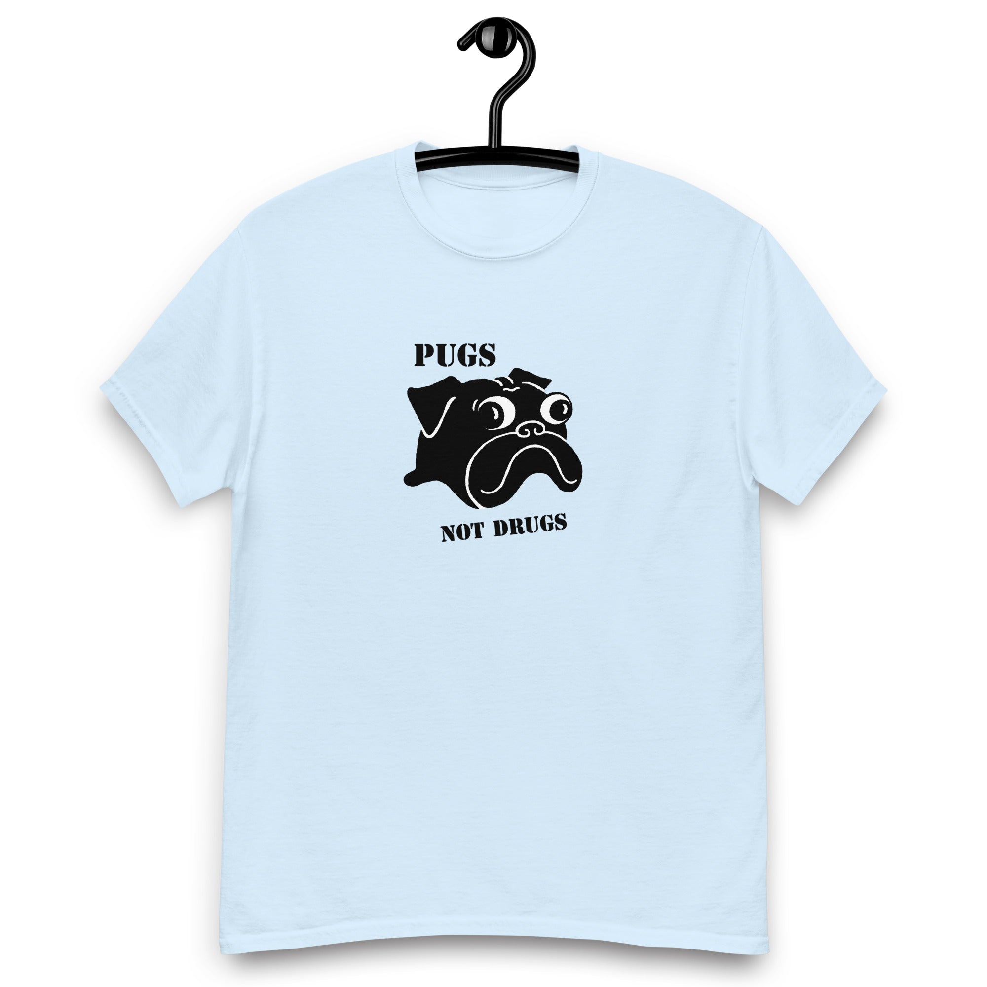 Pugs Not Drugs T-shirt | Black Pug