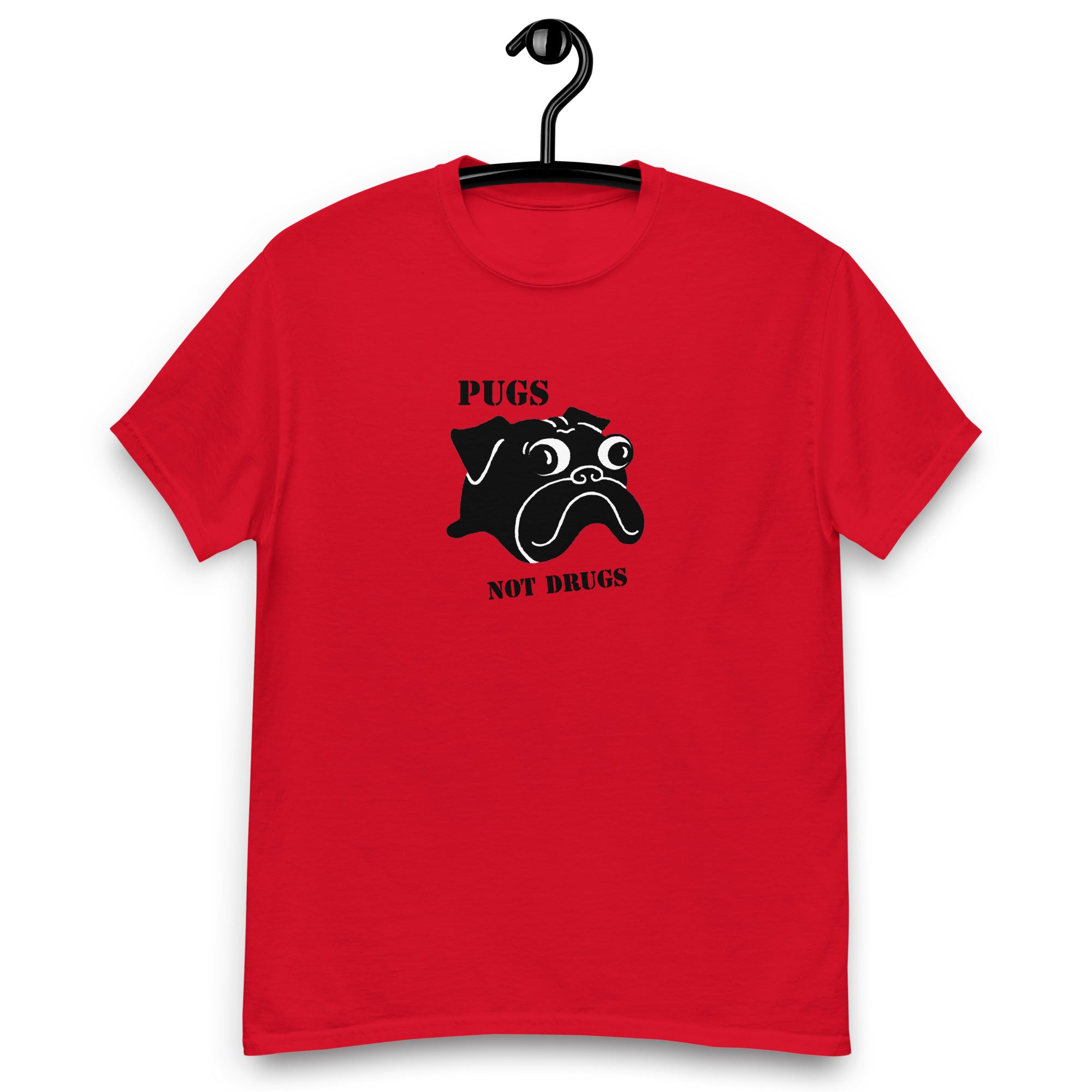 Pugs Not Drugs T-shirt | Black Pug