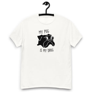 My Pug is My Drug T-shirt |  Black Pug