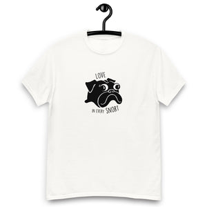 Love in Every Snort T-shirt | Black Pug