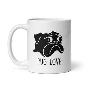 Pug Love Coffee Mug | Black Pug