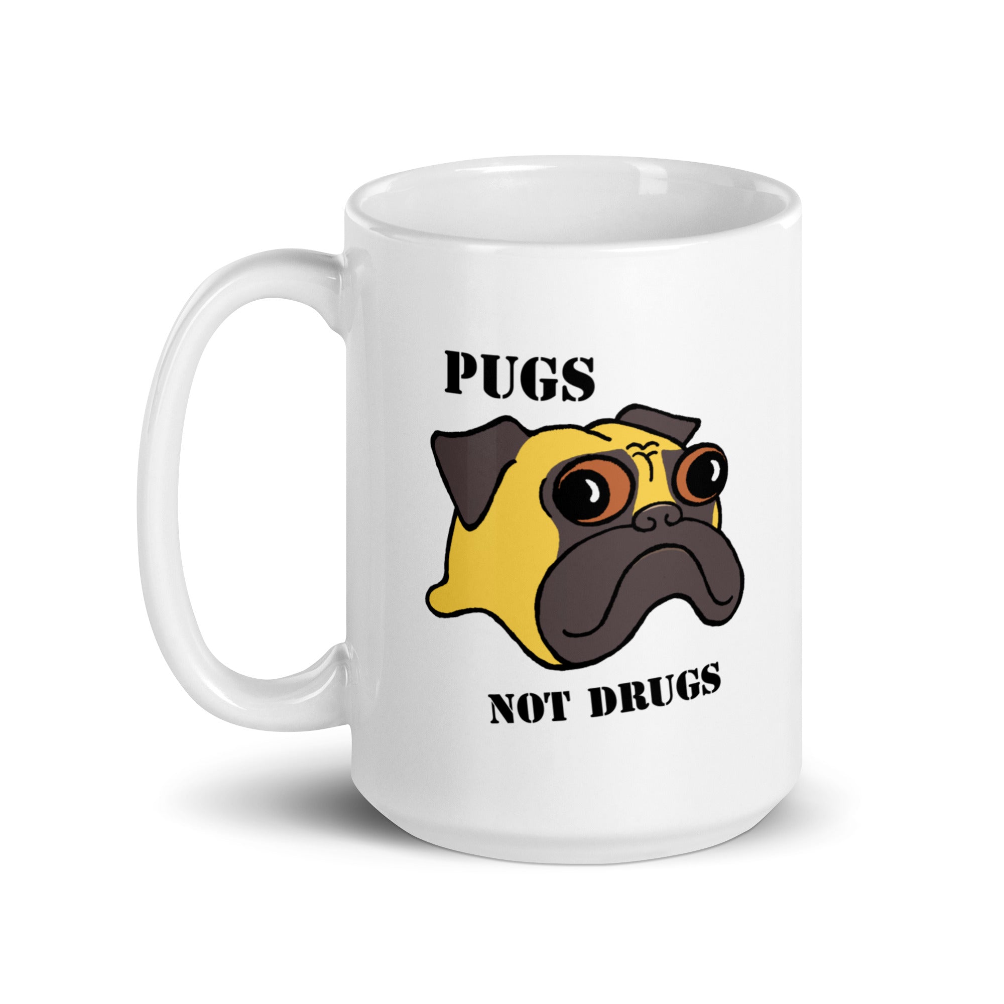 Pugs Not Drugs Coffee Mug | Fawn Pug