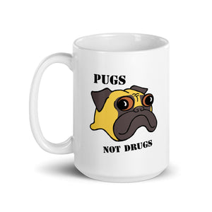 Pugs Not Drugs Coffee Mug | Fawn Pug