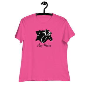 Pug Mom T-shirt | Black Pug