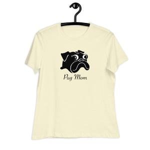 Pug Mom T-shirt | Black Pug